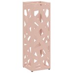 vidaXL Porte-parapluie avec stockage Rose 15 5 x 15 5 x 49 cm Métal