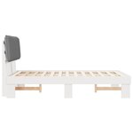 vidaXL Cadre de lit avec tête de lit rembourrée Gris clair