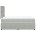 vidaXL Sommier à lattes de lit et matelas Gris clair 120x200cm Velours