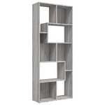 vidaXL Bibliothèque Sonoma gris 67x24x161 cm Bois d'ingénierie