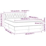 vidaXL Sommier à lattes de lit avec matelas Rose 140x200 cm Velours