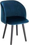 Chaise de salle à manger avec accoudoirs en velours bleu 19_0000024