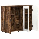 vidaXL Buffet Chêne fumé 55.5 x 29 x 100 cm Bois d'ingénierie