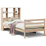vidaXL Lit bibliothèque sans matelas 90x190 cm bois de pin massif