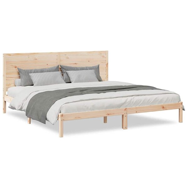 vidaXL Cadre de lit extra long sans matelas 200x220 cm bois massif