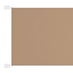 vidaXL Auvent vertical Taupe 60x1000 cm Tissu oxford