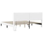 vidaXL Cadre de lit avec bandes LED Blanc 200 x200 cm Simili cuir