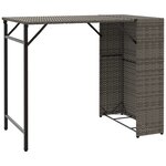 vidaXL Ensemble à manger de jardin 5 Pièces pliable gris résine tressée