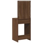 Coiffeuse vidaXL avec lumières LED Chêne Marron 50x41x135 cm