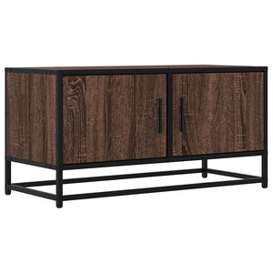 vidaXL Meuble TV chêne marron 80x34 5x40 cm bois d'ingénierie et métal