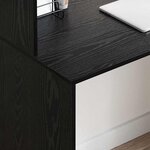 vidaXL Bureau Chêne noir 102 x 50 x 124 cm Bois d'ingénierie