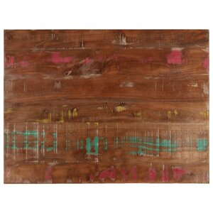 vidaXL Dessus de table 80x70x2 5 cm rectangulaire bois massif récupéré