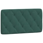 vidaXL Coussin de tête de lit vert foncé 100 cm velours