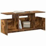 vidaXL Meuble TV Chêne fumé 102 x 35 x 45 cm Bois d'ingénierie