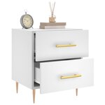 vidaXL Table de chevet blanc 40x35x47 5 cm bois d’ingénierie