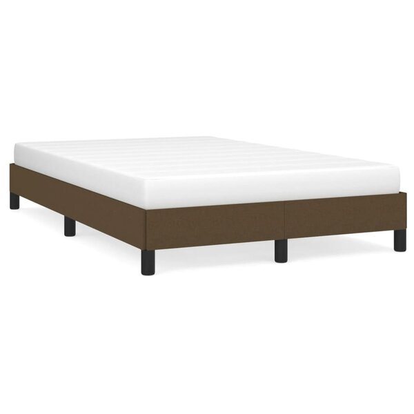 vidaXL Cadre de lit sans matelas marron foncé 120x200 cm tissu