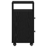 vidaXL Cabinet de salle de bain étroit avec roues en bois d'ingénierie chêne noir