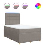 vidaXL Sommier à lattes de lit avec matelas Taupe 120x200 cm Tissu