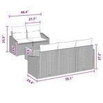 vidaXL Ensemble de canapé de jardin 6 Pièces gris et bleu marine