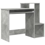 vidaXL Bureau Gris béton 106 x 41 x 88.5 cm Bois d'ingénierie