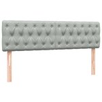 vidaXL Sommier à lattes de lit et matelas gris clair 140x210cm velours
