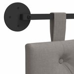 vidaXL Tête de lit suspendue Taupe Tissu