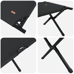 vidaXL Lit de soleil pliant avec sac de transport en tissu Oxford 600D noir