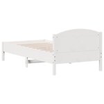 vidaXL Cadre de lit sans matelas blanc 100x200 cm bois de pin massif