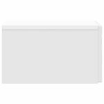 vidaXL Table d'appoint murale 2 Pièces Blanc brillant 34 5 x 33 x 20 cm