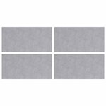 vidaXL Plaques à damier 4 Pièces Argent 50 x 25 cm Aluminium