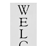 vidaXL Porte-parapluie Welcome Acier Blanc