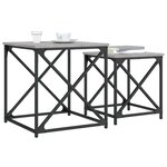 vidaXL Tables basses gigognes 2 Pièces sonoma gris bois d'ingénierie