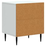 vidaXL Cabinet de chevet 2 Pièces Blanc 43 x 34 5 x 50 cm