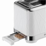 Russell Hobbs 28090-56 Toaster Grille-Pain Structure, Lift'n Look, Fentes XL, Cuisson Ajustable, Réchauffe Viennoiseries - Blanc