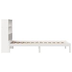 vidaXL Lit bibliothèque sans matelas blanc 90x200cm bois de pin massif