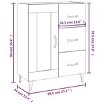 vidaXL Buffet chêne sonoma 69 5x34x90 cm bois d'ingénierie
