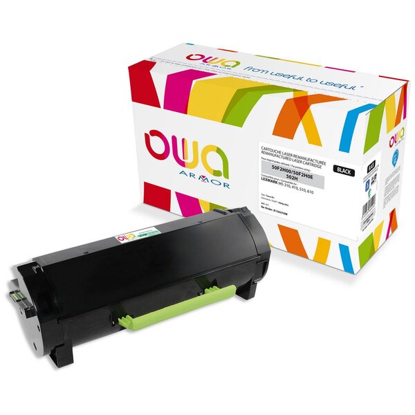 Toner d'encre remanufacturé, compatible pour LEXMARK 50F2H00 - Noir