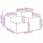 vidaXL Cache-pot de jardin Blanc 80 x 80 x 48 cm Acier