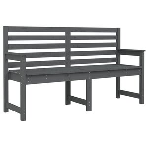 vidaXL Banc de jardin gris 159 5x48x91 5 cm bois massif de pin
