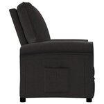 vidaXL Fauteuil inclinable Noir Tissu