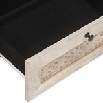 vidaXL Meuble TV Blanc 80 x 33 x 46 cm bois de manguier massif