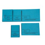 Bloc Passe-partout 100 Feuillets Numérotés De 3 Volets - Format 4 8x15 Cm - Bleu - X 50 - Exacompta