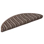 vidaXL Tapis d'escalier auto-adhésifs 15 Pièces Marron 56 x 17 x 3 cm