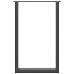 vidaXL Pieds de table de bar en U 2 pièces Anthracite 60 x (90-91) cm Acier
