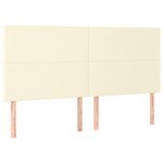 vidaXL Tête de lit à LED Crème 200x5x118/128 cm Similicuir