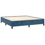 vidaXL Cadre de lit Bleu foncé 160x200 cm Velours