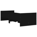 vidaXL Cadre de lit avec tiroirs noir 100x200 cm