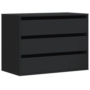 vidaXL Commode d'angle noir 80x41x58 cm bois d'ingénierie