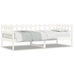 vidaXL Lit de jour sans matelas blanc 90x200 cm bois de pin massif