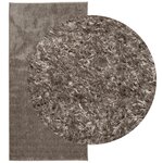 vidaXL Tapis ISTAN à poils longs aspect brillant gris 100x200 cm